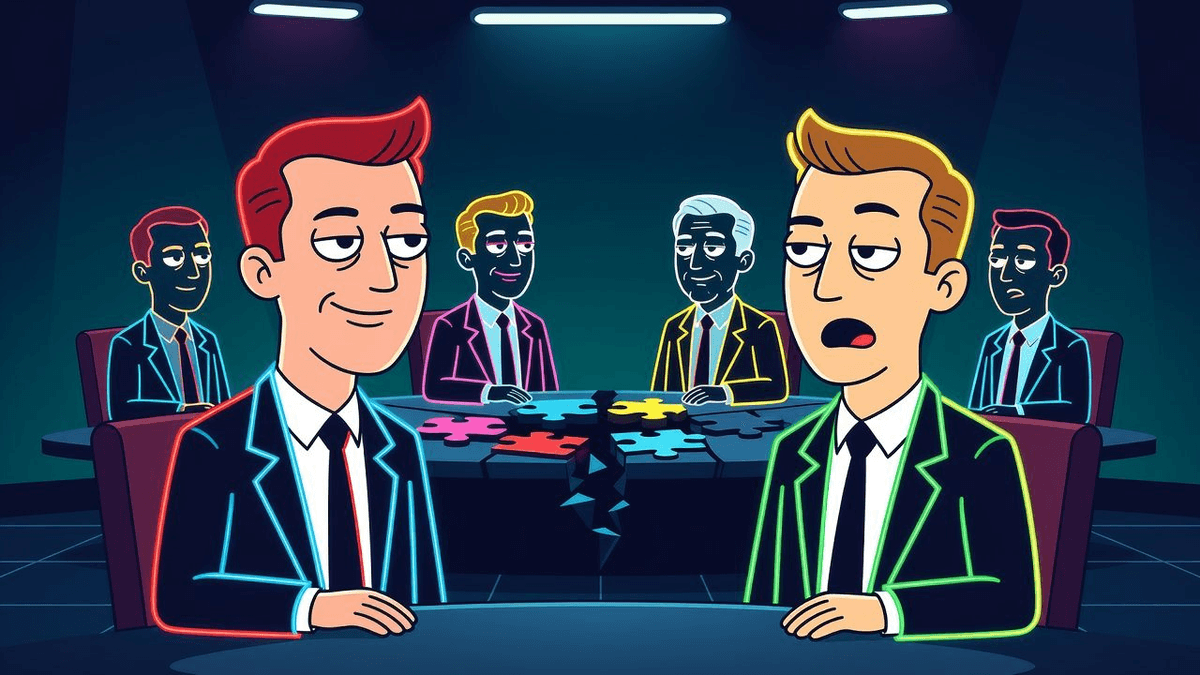 G7's Diplomatic Gathering Now Symbolizes Open Fragmentation — Politics satirical illustration by Roast Station